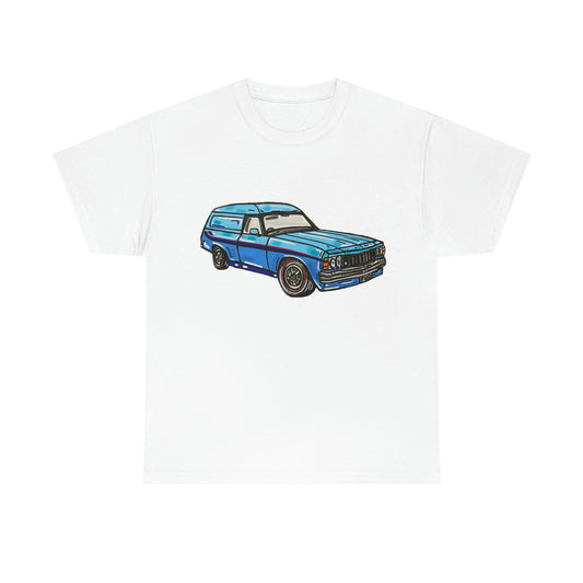 Holden Sandman Panelvan HX 1970's - "The Dave" - Unisex Heavy Cotton Tee