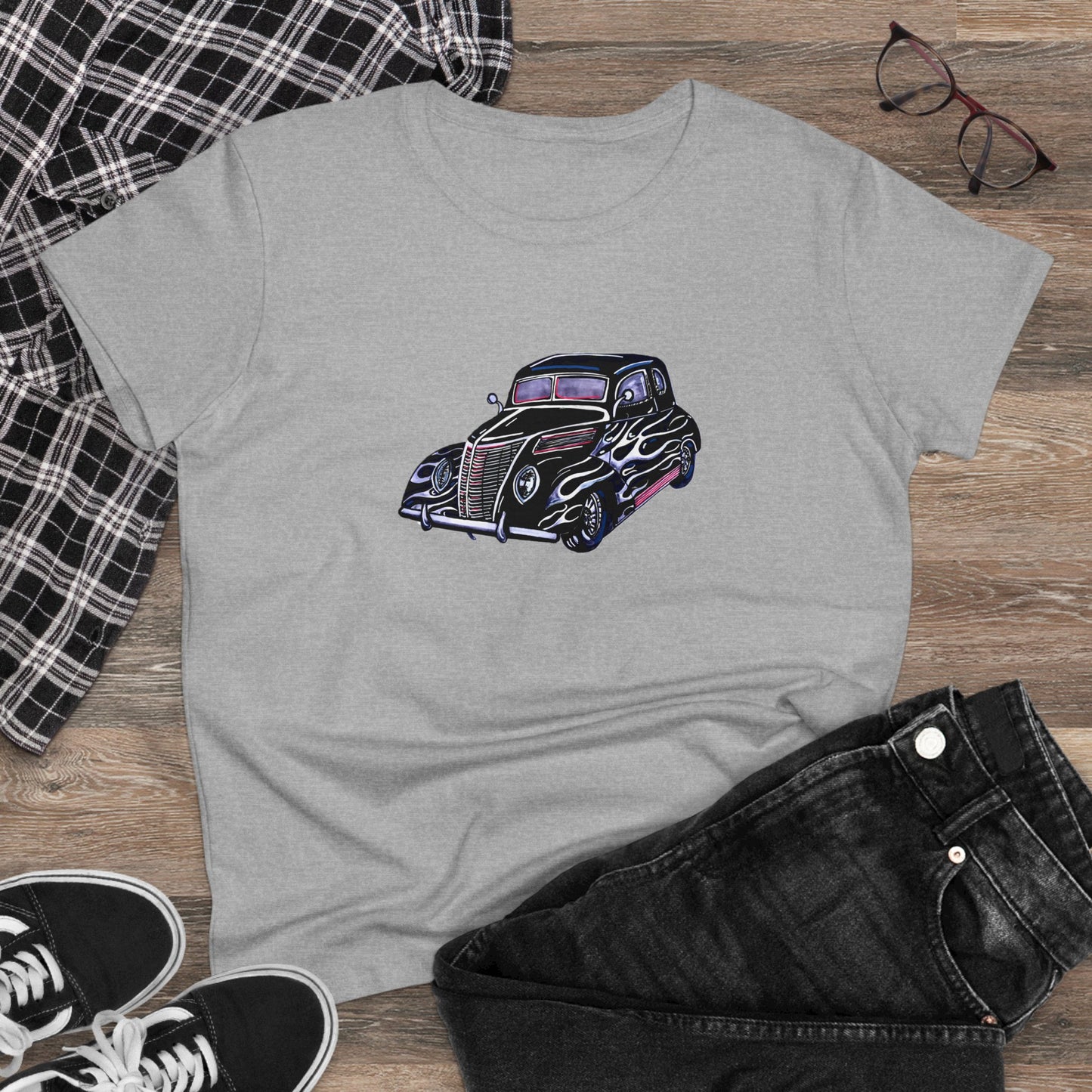 Ferris Wheel Designs Low Rider Women's Cotton Tee