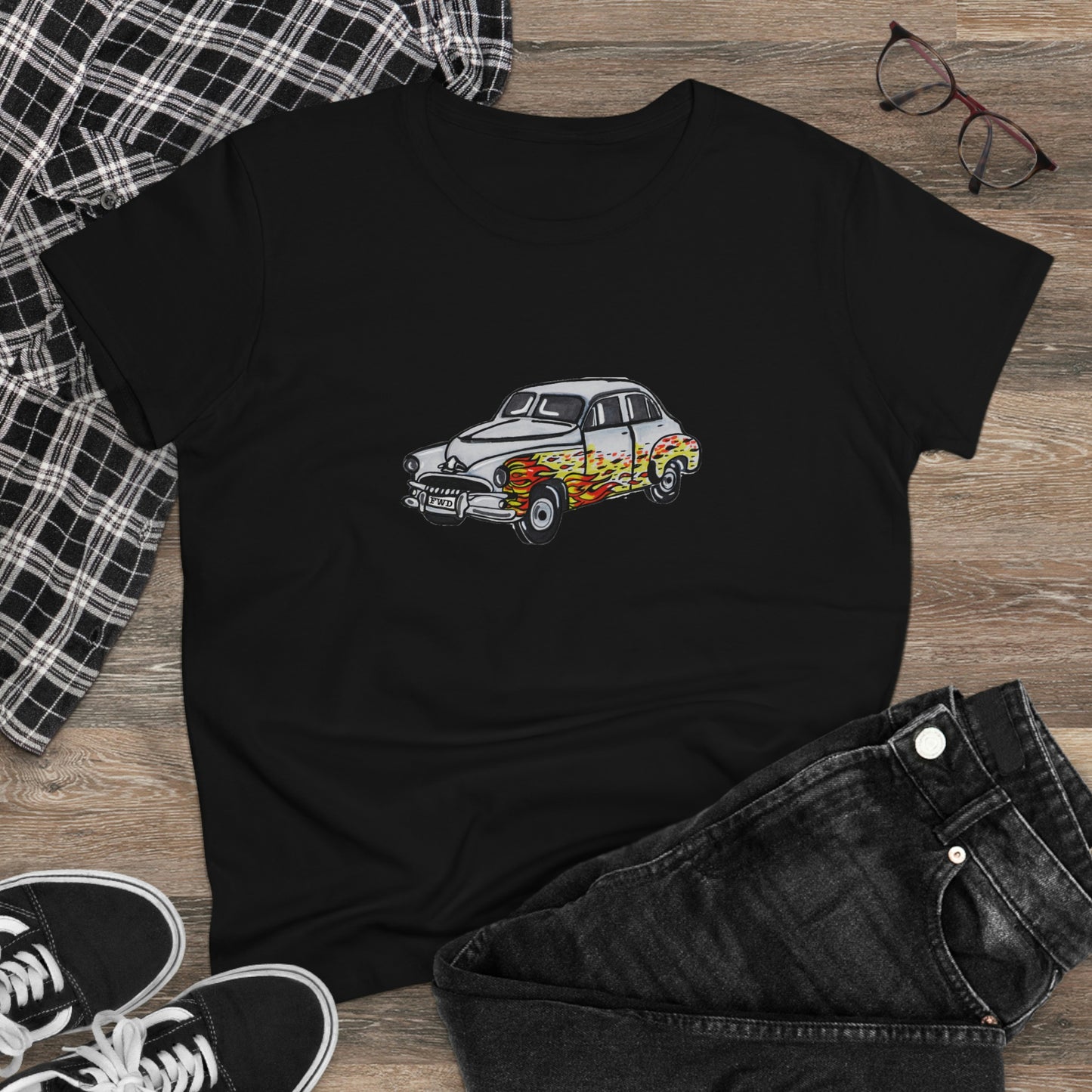 Holden FJ "Flames" Women's Cotton Tee