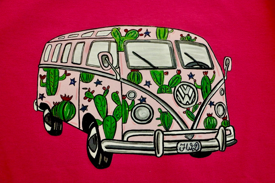 "Cactus Kombie" Kids Classic Car Tee