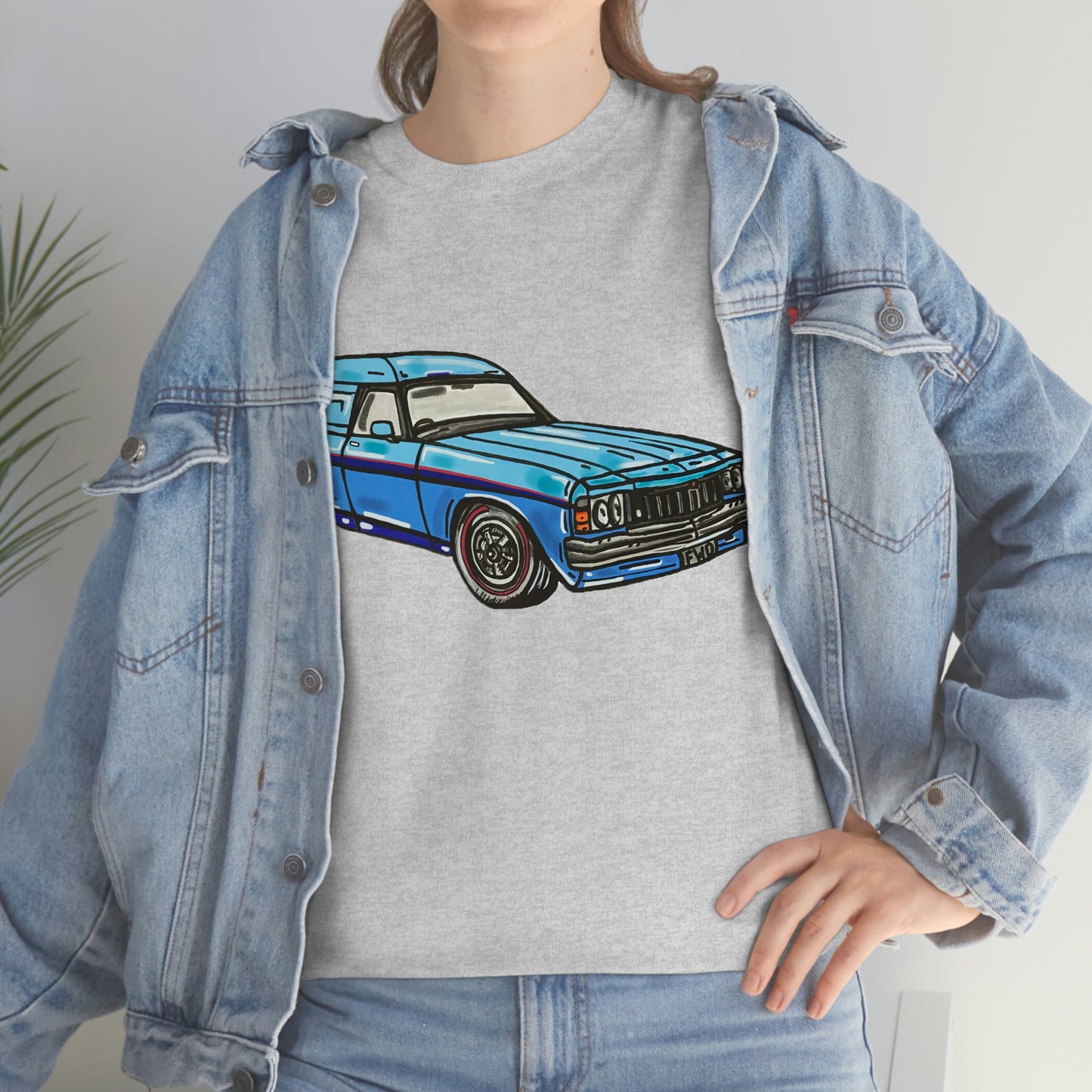 Holden Sandman Panelvan HX 1970's - "The Dave" -  Unisex Heavy Cotton Tee