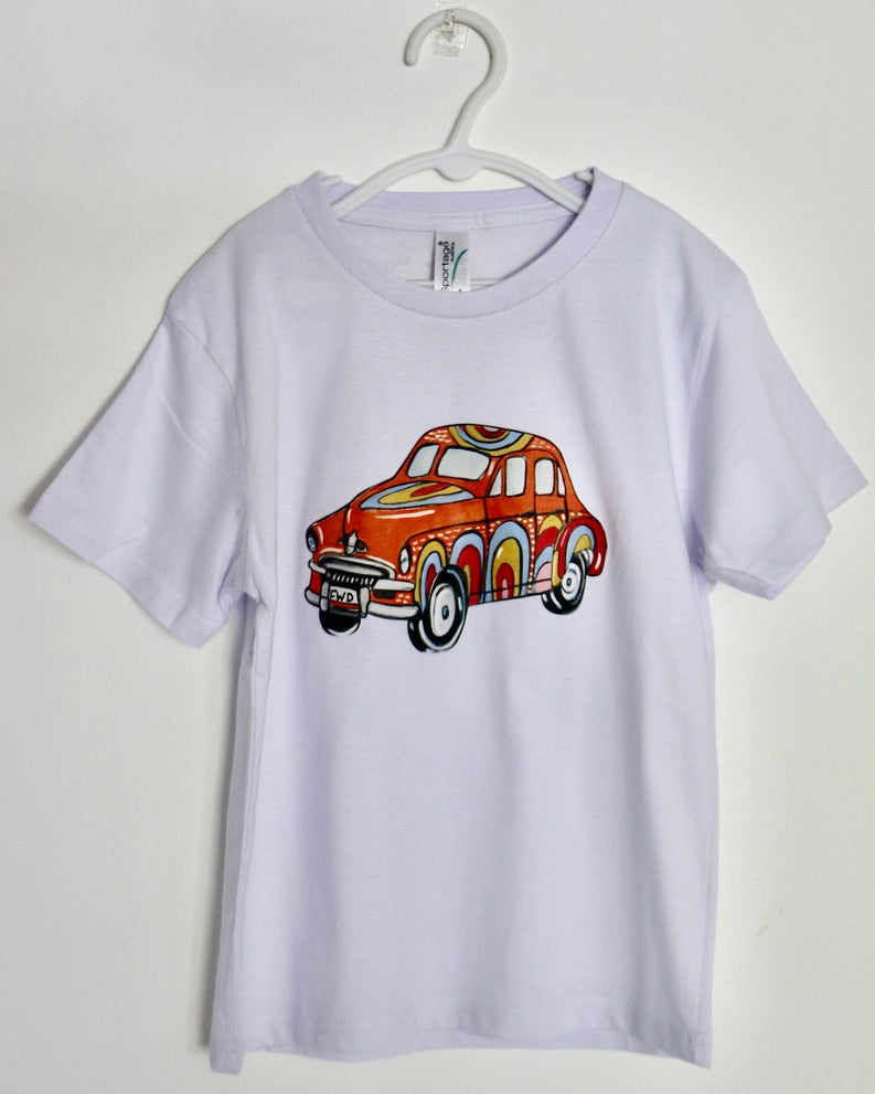 "Orange Team" Kids Classic Car Tee