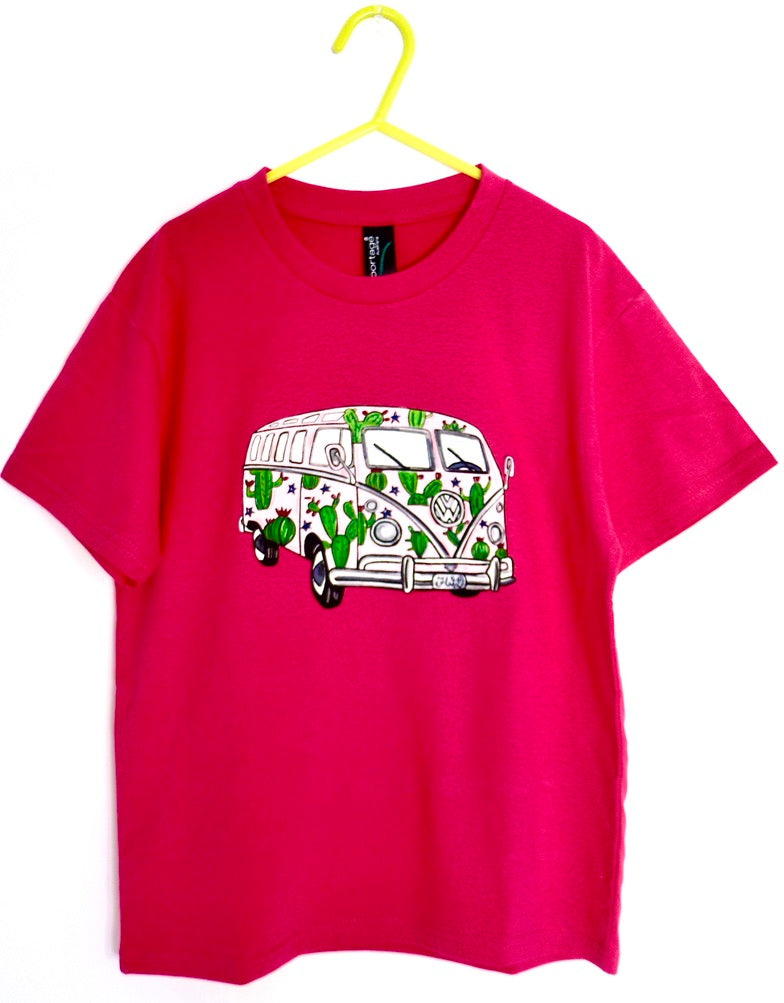 "Cactus Kombie" Kids Classic Car Tee