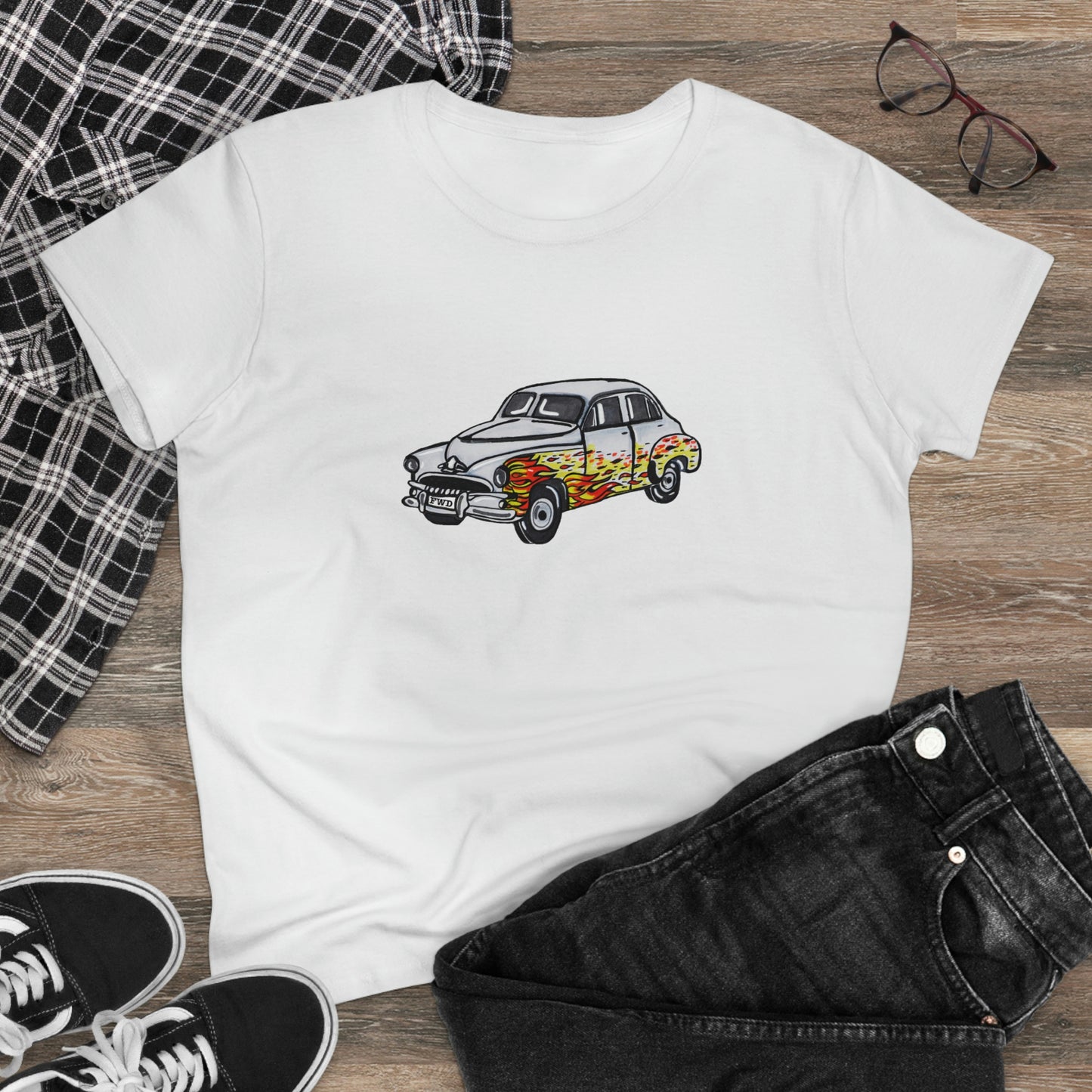 Holden FJ "Flames" Women's Cotton Tee