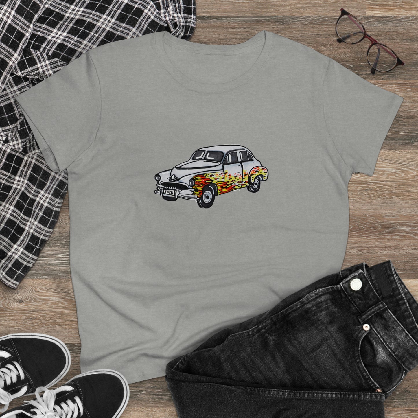 Holden FJ "Flames" Women's Cotton Tee