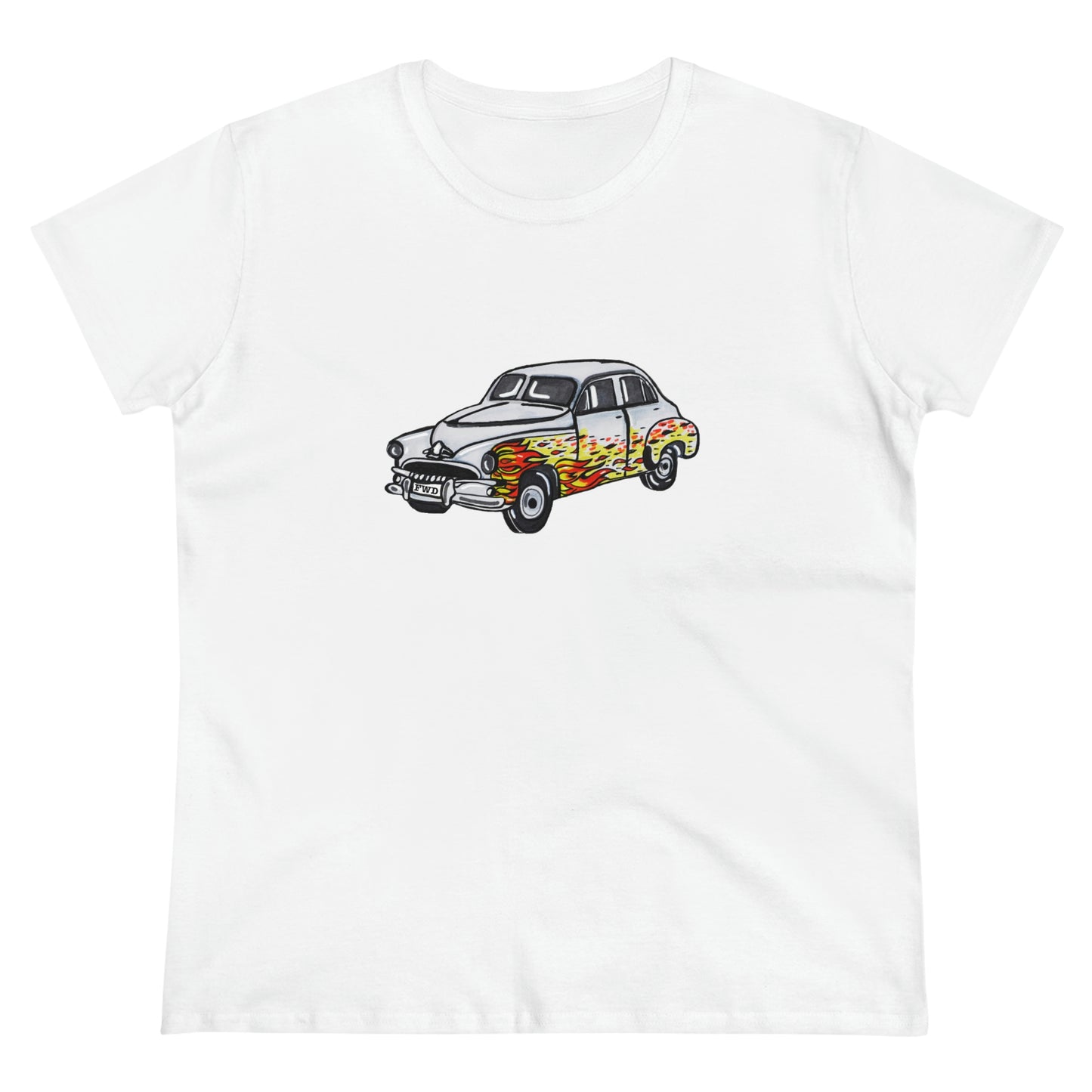 Holden FJ "Flames" Women's Cotton Tee