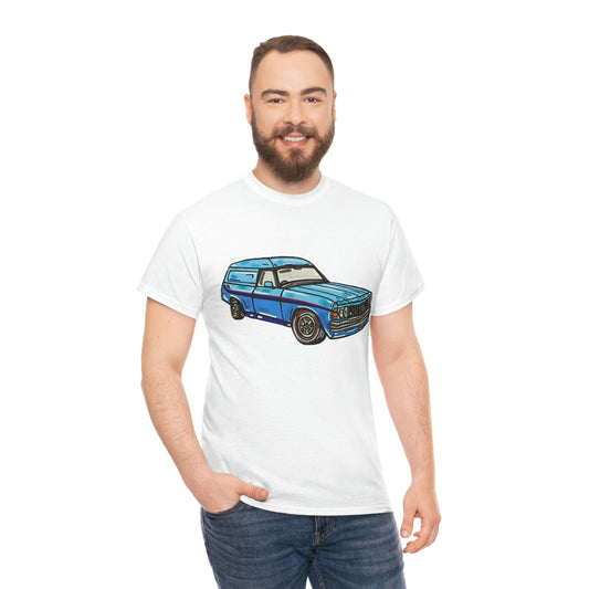 Holden Sandman Panelvan HX 1970's - "The Dave" -  Unisex Heavy Cotton Tee