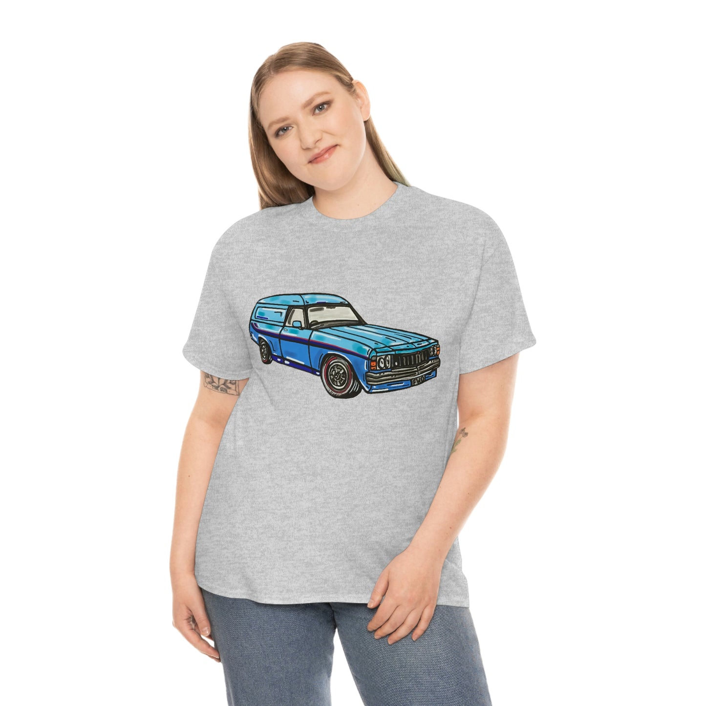 Holden Sandman Panelvan HX 1970's - "The Dave" -  Unisex Heavy Cotton Tee